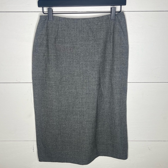 Michael Kors Dresses & Skirts - Michael Kors • Wool Blend Gray Side Zip Midi Skirt Size 6